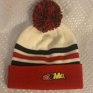 McDonald’s red, black and white winter beanie, adult size.